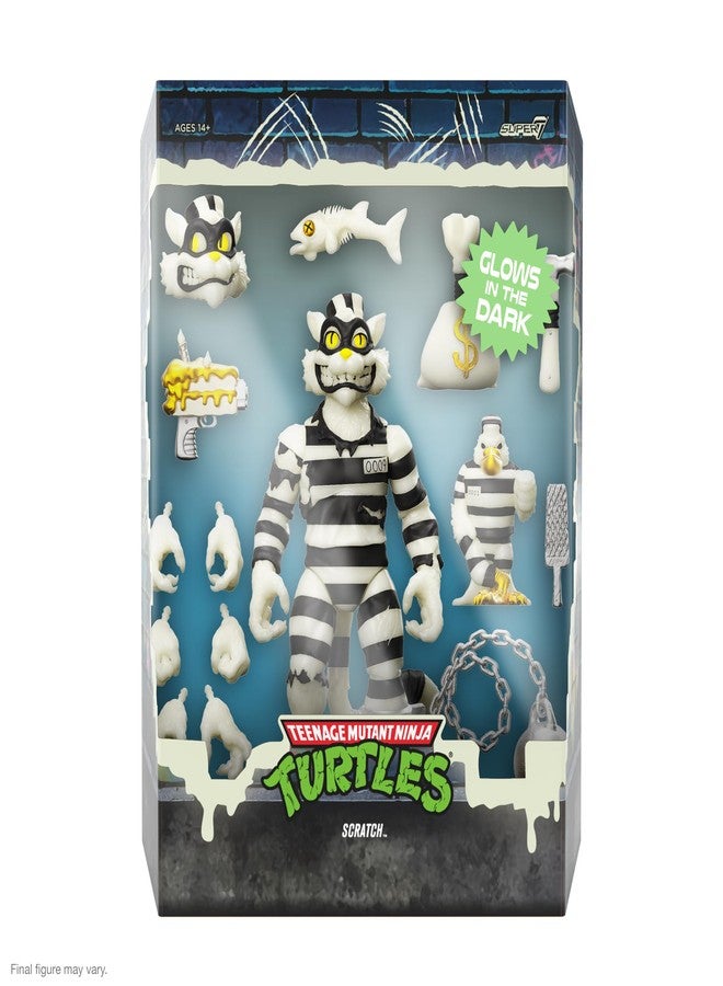Super7 ULTIMATES! Teenage Mutant Ninja Turtles Scratch Cat (Glow in The Dark) - 7" TMNT Action Figure with Accessories Classic Cartoon Collectibles - Image 2